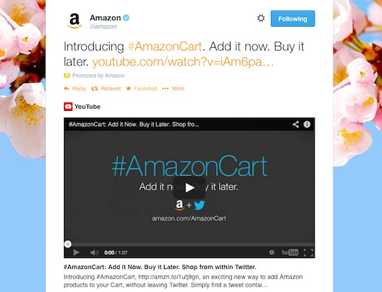Add Now, Buy Later using Twitter with #AmazonCart