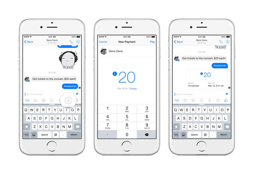 Facebook Messenger Adds Payments