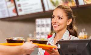 teen restaurant worker