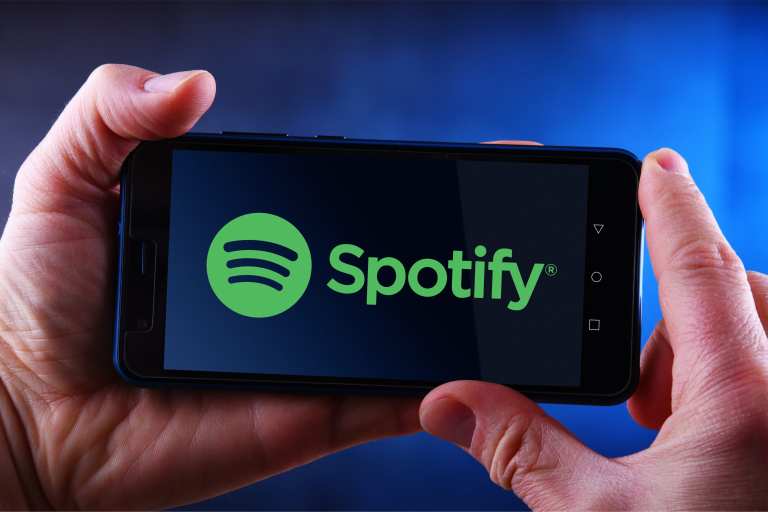 Spotify on smartphone