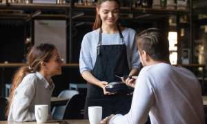 mobile POS at restaurant