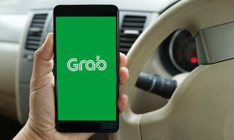 Grab app on smartphone