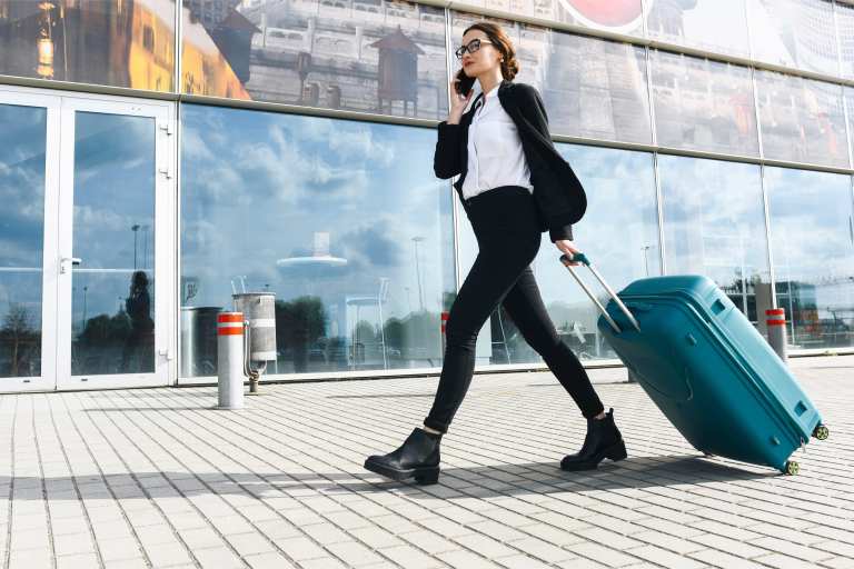 traveler at airport