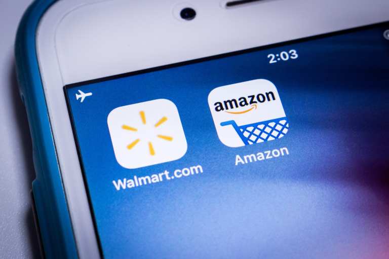 Amazon and Walmart apps