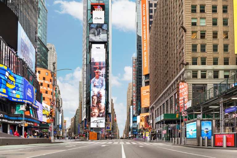 NYC Times Square empty