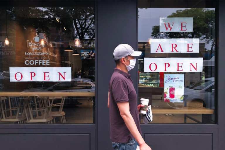 NYC coffee shop reopen