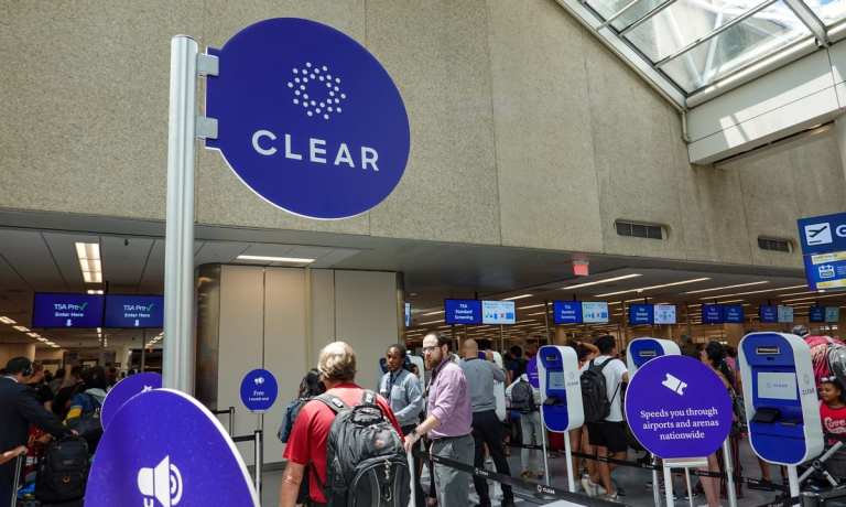 Biometrics, airport security, clear, IPO