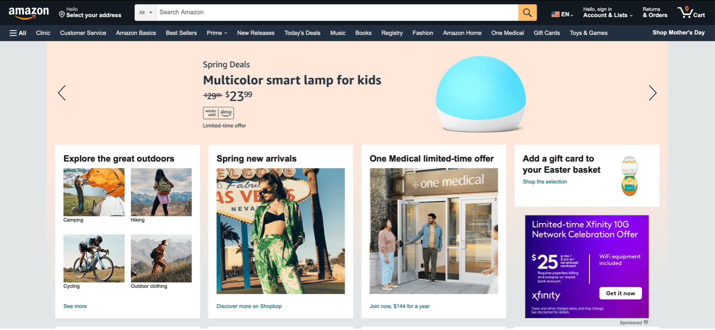 Amazon Homepage