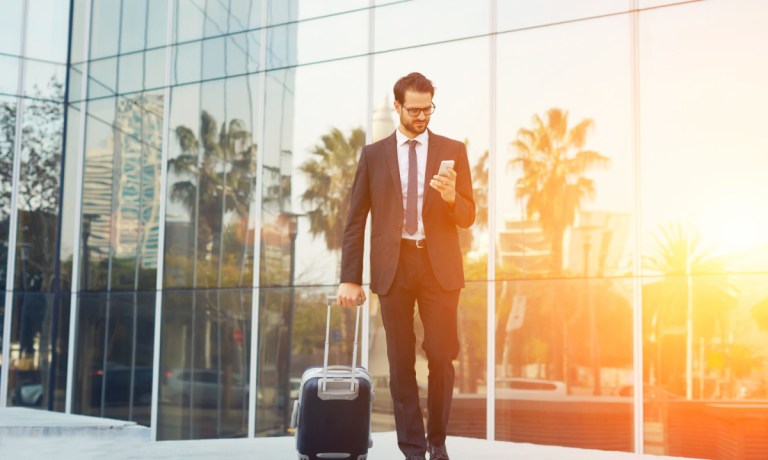 businessman traveling