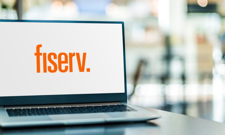 Fiserv on laptop screen