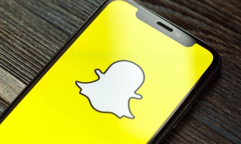 Snapchat logo on smartphone