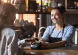 woman paying with digital wallet