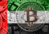 UAE flag with bitcoin