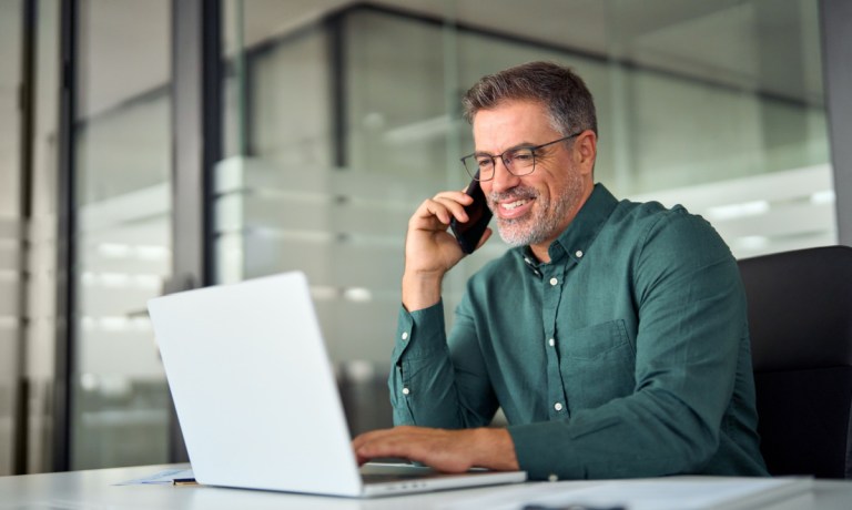 businessman on phone