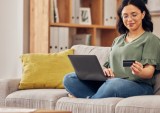 woman with laptop and credit card