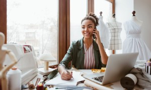 businesswoman on phone