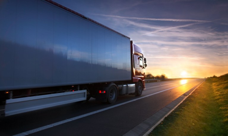 truck on highway