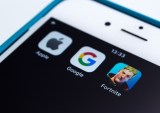 Apple, Google, Fortnight apps on phone screen