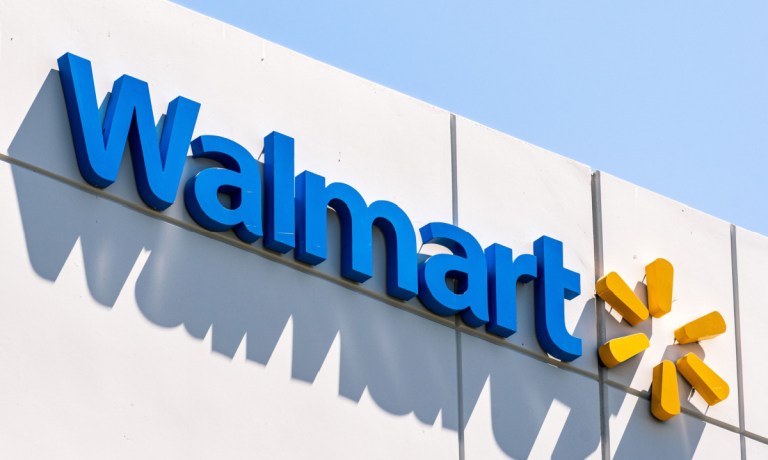 Walmart sign on building