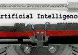 artificial intelligence typed on typewriter