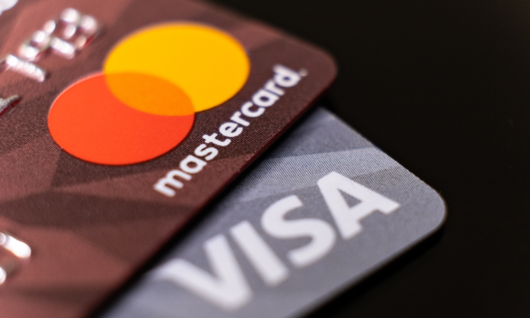 Mastercard and Visa cards