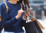 shopper with phone