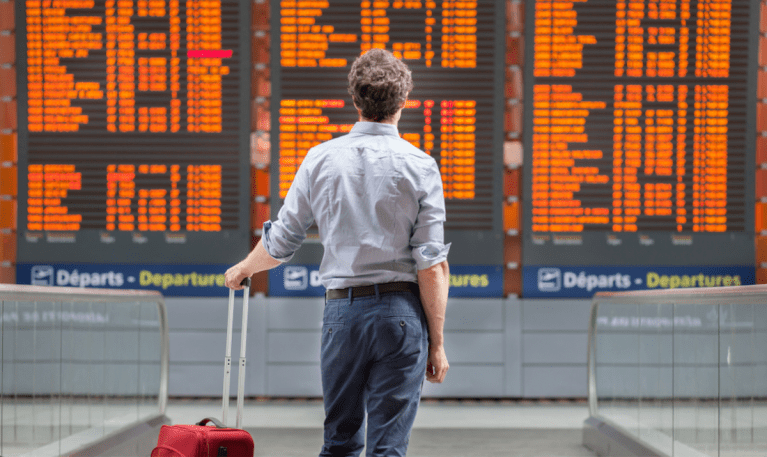 man at airport