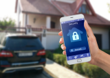 home security system on smartphone