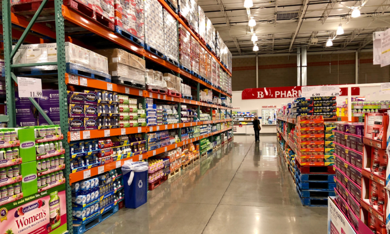 shopper at wholesale club