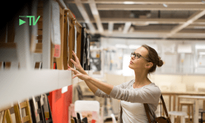 woman buying furniture