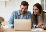 couple looking at finances