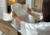 wedding dress in box