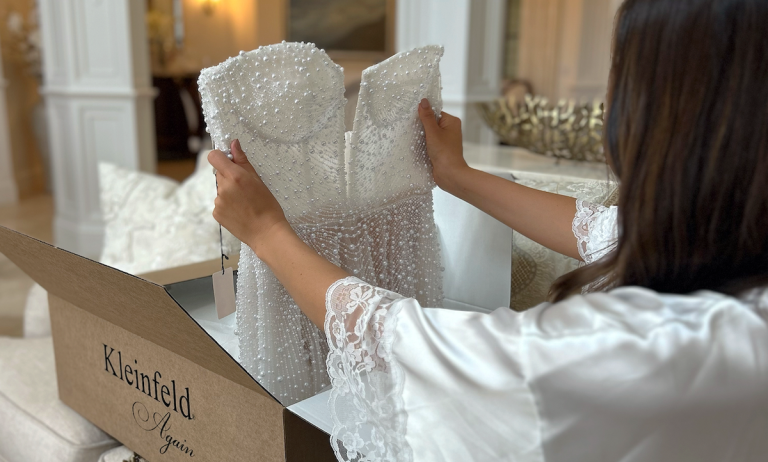 wedding dress in box