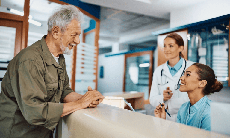 healthcare office reception desk