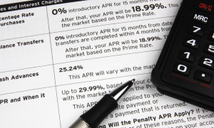 credit card interest rate agreement