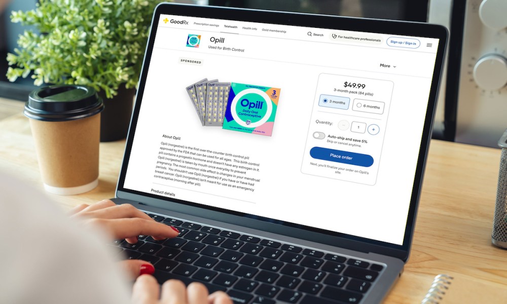 GoodRx Launches eCommerce Platform With Opill